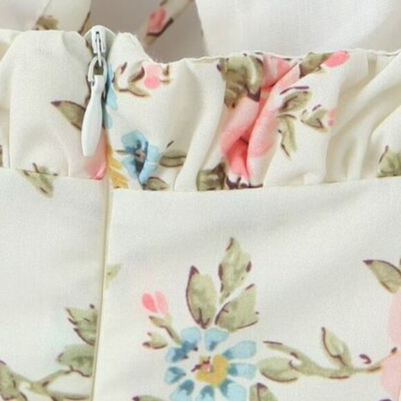 Sweet Printed Mini Dress Sexy Backless - Picture 6 of 8